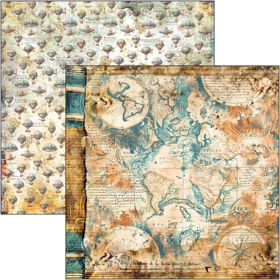 Ciao Bella Esprit de Voyage 12x12 Inch Paper Pad (12pcs) (CBPM082)