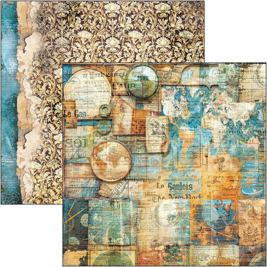 Ciao Bella Esprit de Voyage 12x12 Inch Paper Pad (12pcs) (CBPM082)