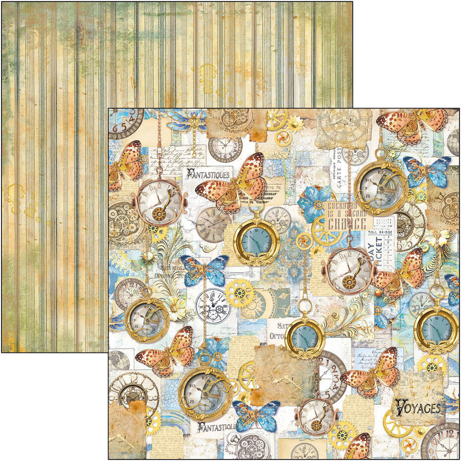 Ciao Bella Esprit de Voyage 12x12 Inch Patterns Pad (8pcs) (CBT082)