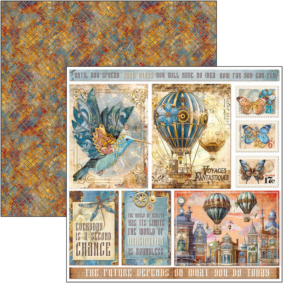 Ciao Bella Esprit de Voyage 8x8 Inch Paper Pad (12pcs) (CBH082)