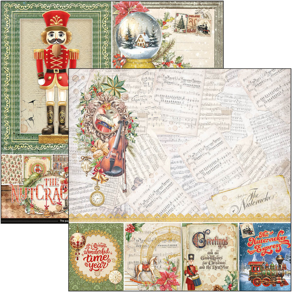 Ciao Bella The Nutcracker 8x8 Inch Paper Pad (12pcs) (CBH080)