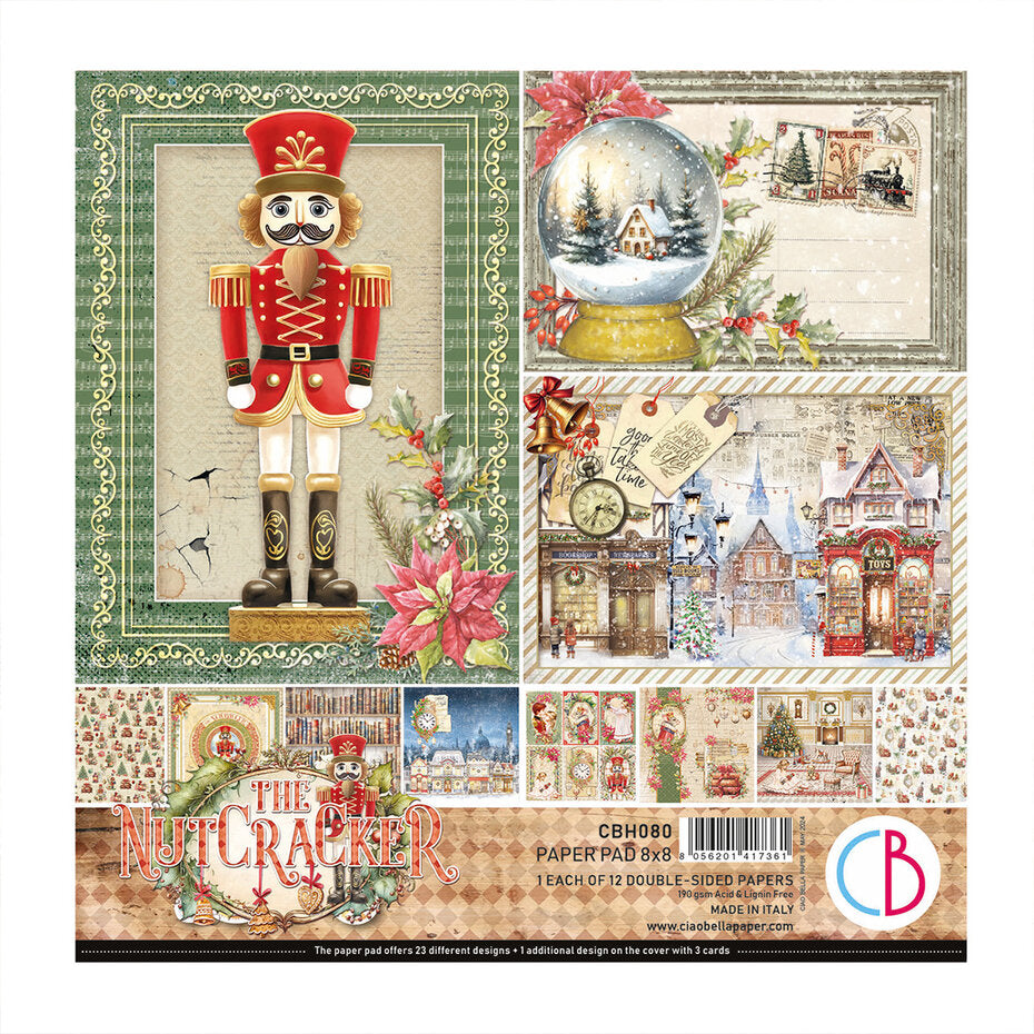 Ciao Bella The Nutcracker 8x8 Inch Paper Pad (12pcs) (CBH080)