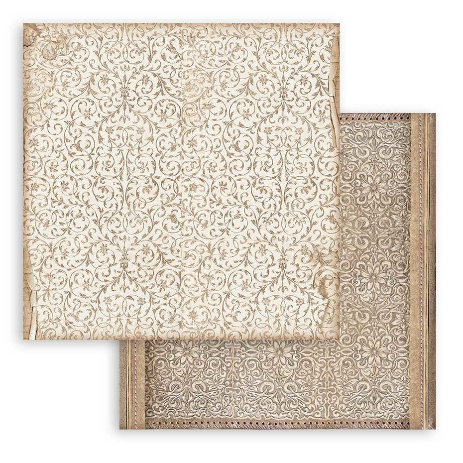 Stamperia Vintage Library Backgrounds Selection 8x8 Inch Paper Pack (SBBS81)