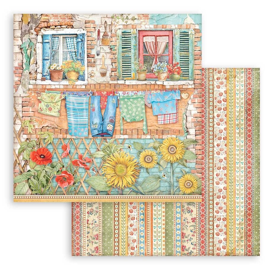 Stamperia Sunflower Art 12x12 Inch Paper Pack (SBBL135)