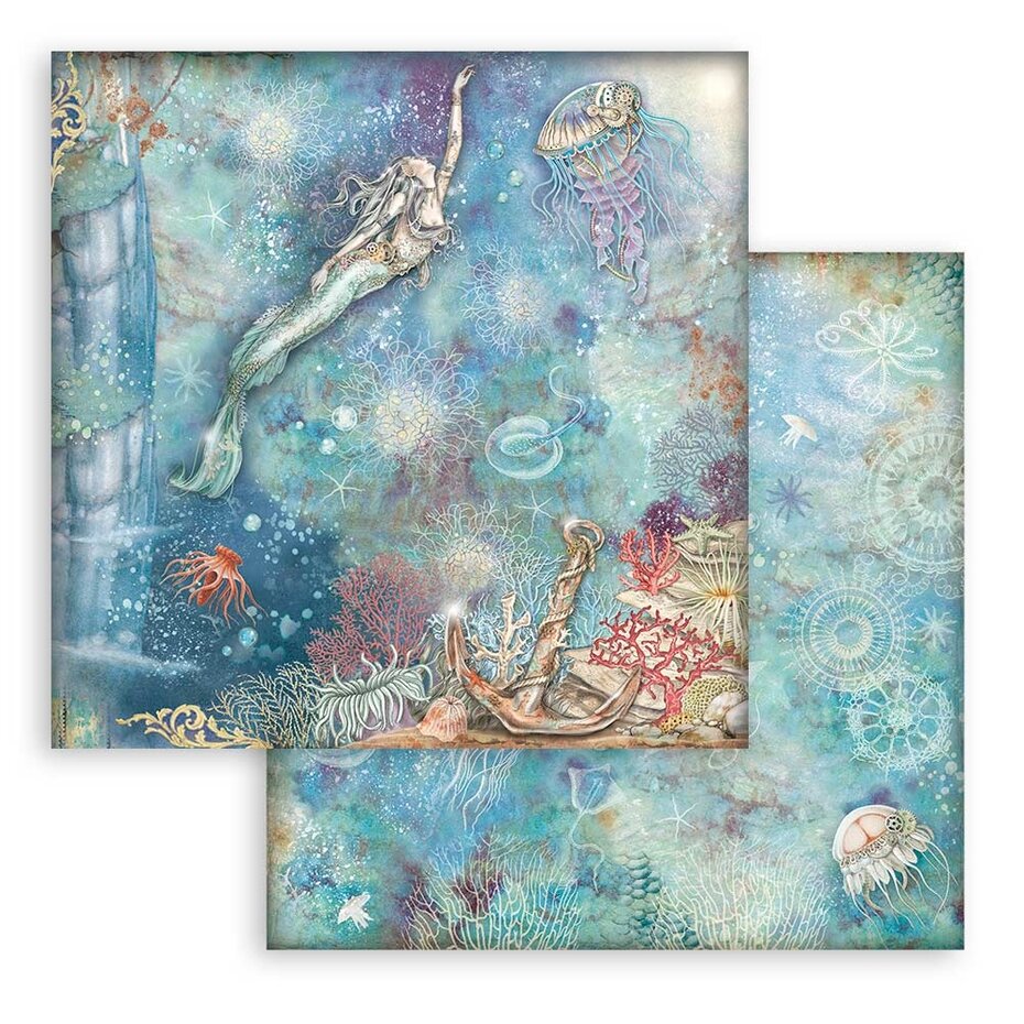 Stamperia Songs of the Sea 8x8 Inch Paper Pack (SBBS90)