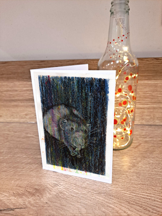 Murray the Rat - Greetings Card by Hannah Hildebrand