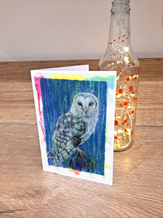 Owl - Greetings Card by Hannah Hildebrand