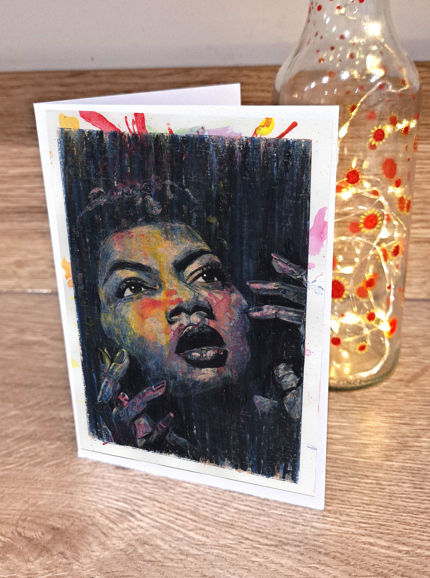 Pearl Bailey - Greetings Card by Hannah Hildebrand
