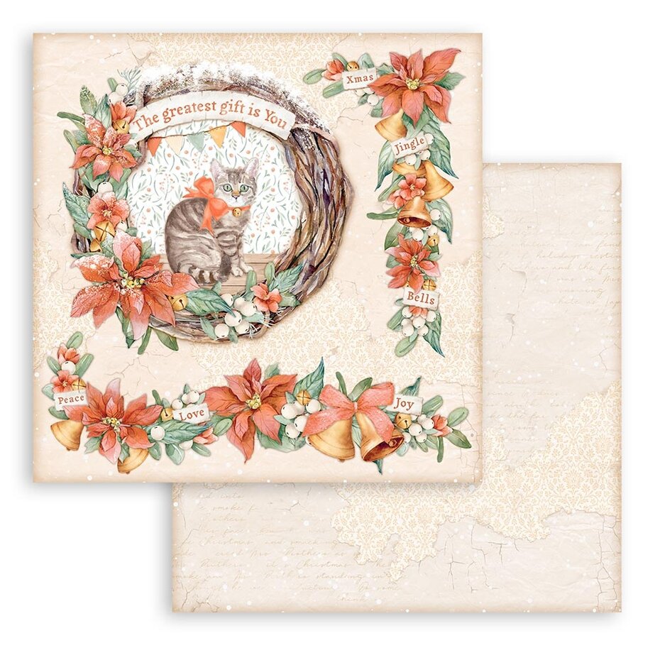 Stamperia All Around Christmas 8x8 Inch Paper Pack (SBBS89)