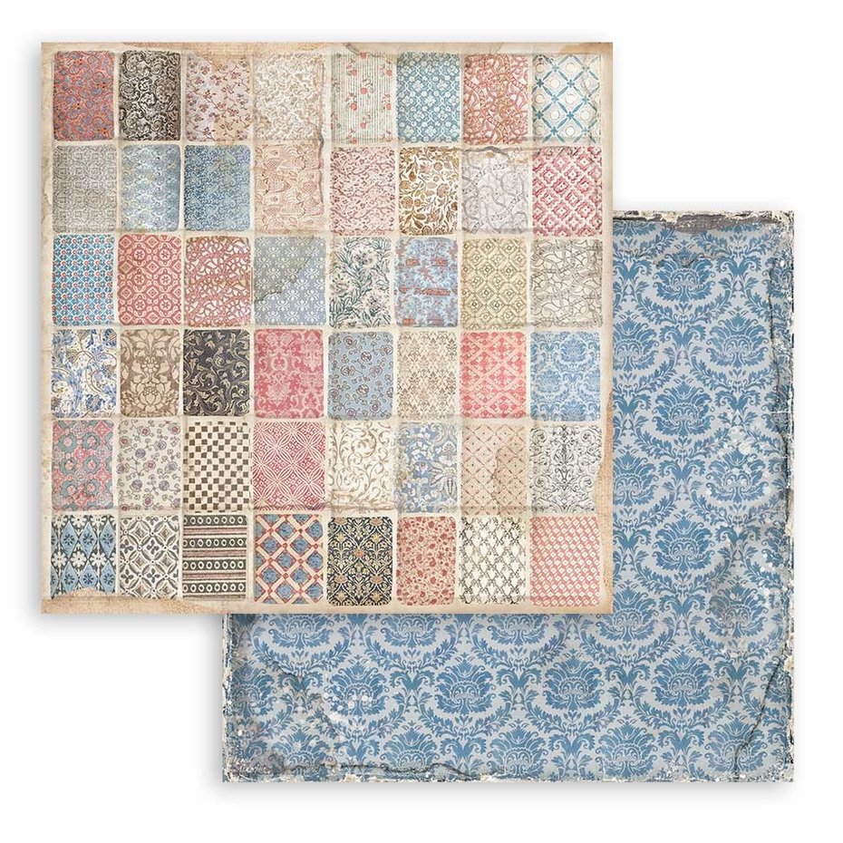Stamperia Vintage Library Maxi Background Selection 12x12 Inch Paper Pack (SBBL133)