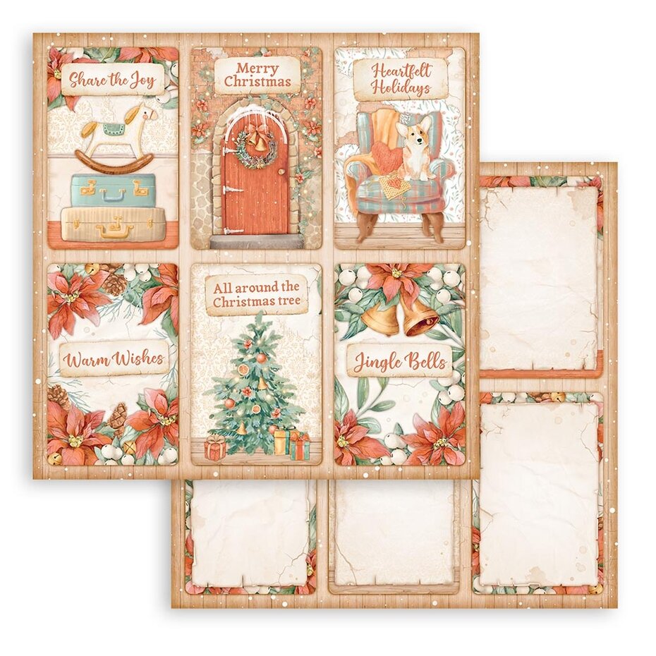 Stamperia All Around Christmas 8x8 Inch Paper Pack (SBBS89)