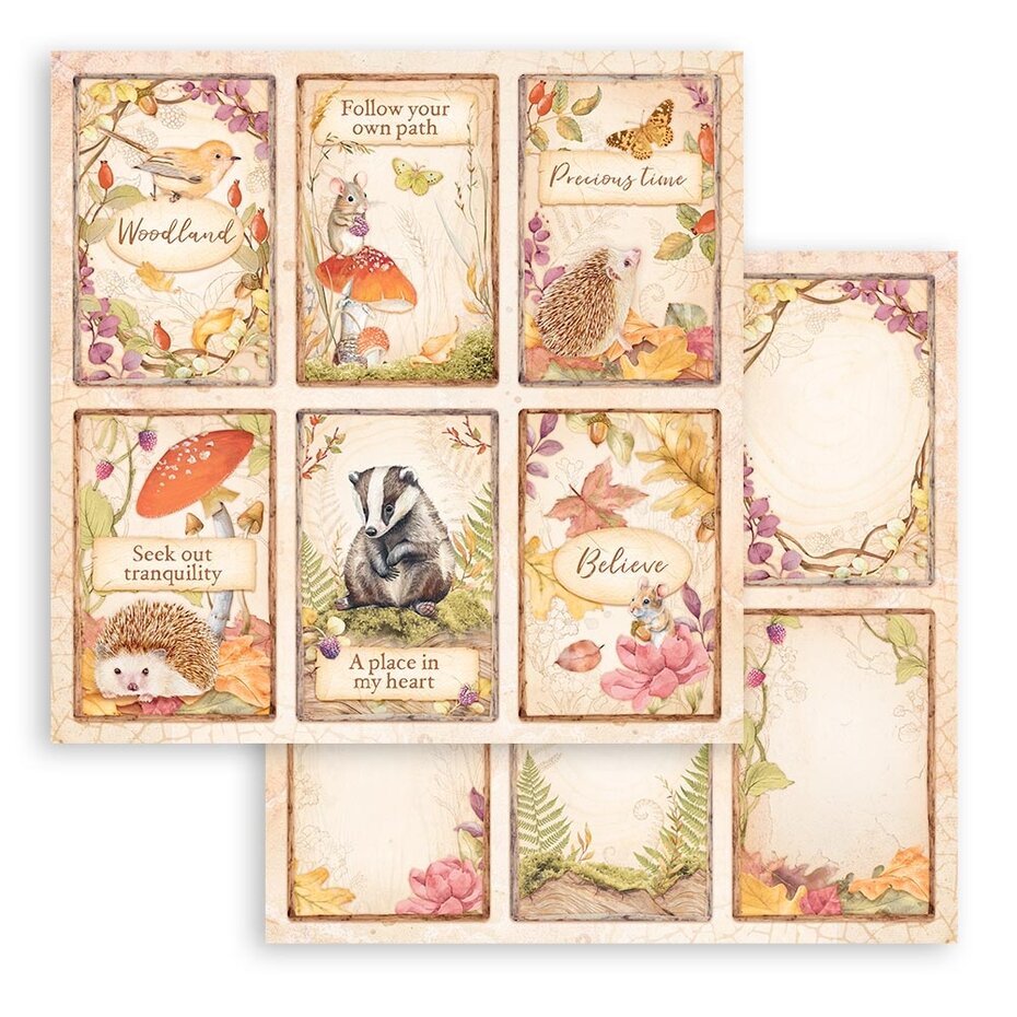 Stamperia Woodland 8x8 Inch Paper Pack (SBBS92)