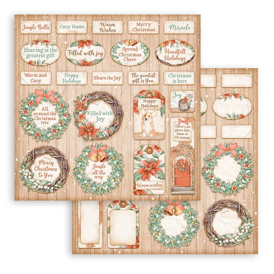 Stamperia All Around Christmas 8x8 Inch Paper Pack (SBBS89)
