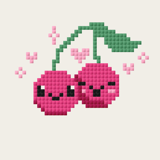 Cute Cherry cross stitch pattern - Free Downloadable PDF