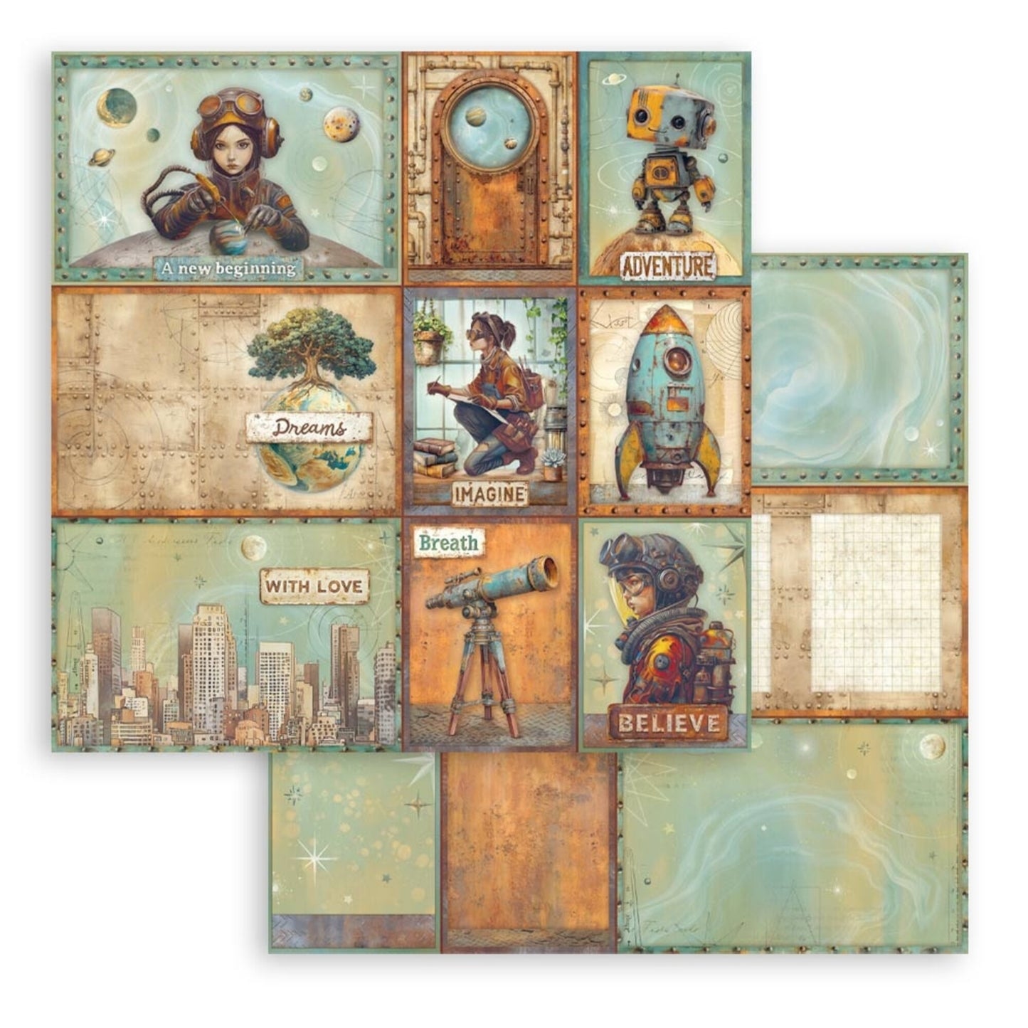 Stamperia A New Beginning 8x8 Inch Paper Pack (Double Face) (SBBS140)