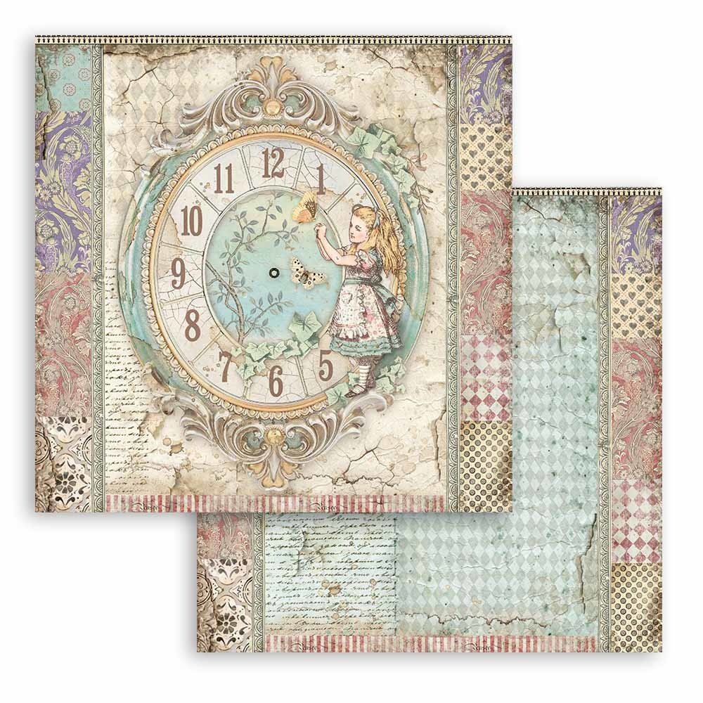 Stamperia Alice Through the Looking Glass 12x12 Inch Paper Pack (SBBL93)
