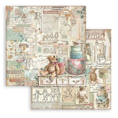 Stamperia Brocante Antiques 8x8 Inch Paper Pack (SBBS100)