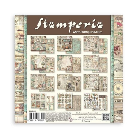 Stamperia Brocante Antiques 8x8 Inch Paper Pack (SBBS100)