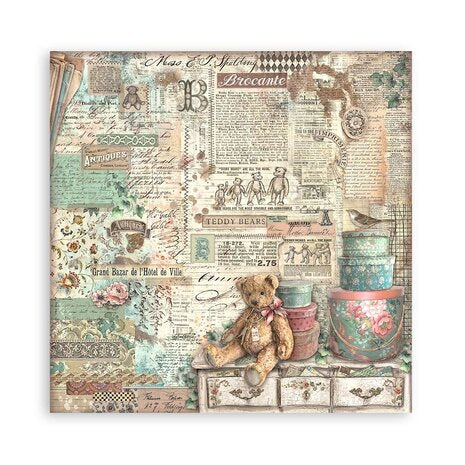 Stamperia Brocante Antiques 8x8 Inch Paper Pack (Single Face) (SBBSXB02)