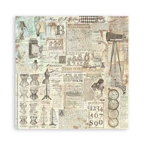 Stamperia Brocante Antiques 8x8 Inch Paper Pack (Single Face) (SBBSXB02)