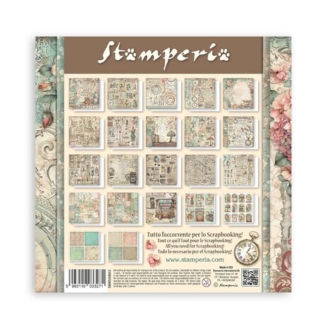Stamperia Brocante Antiques 8x8 Inch Paper Pack (Single Face) (SBBSXB02)
