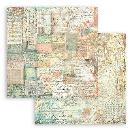 Stamperia Brocante Antiques Backgrounds 8x8 Inch Paper Pack (SBBS102)