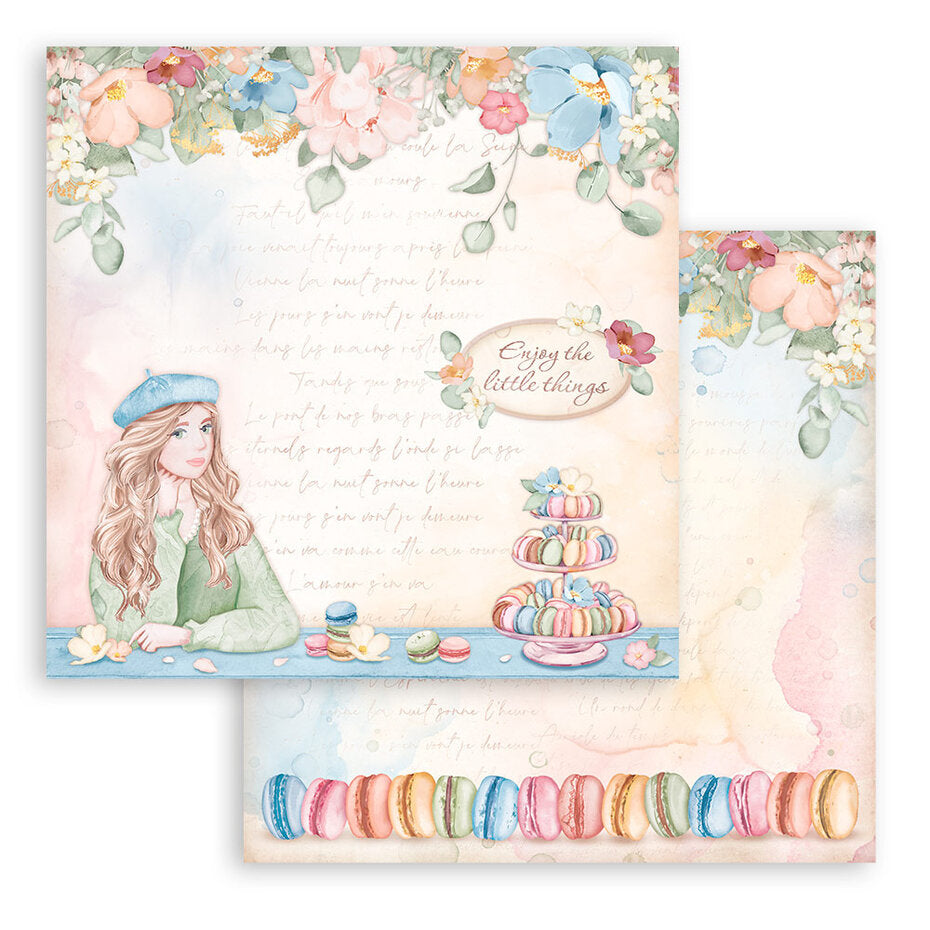 Stamperia Create Happiness Oh lá lá 8x8 Inch Paper Pack (SBBS82)