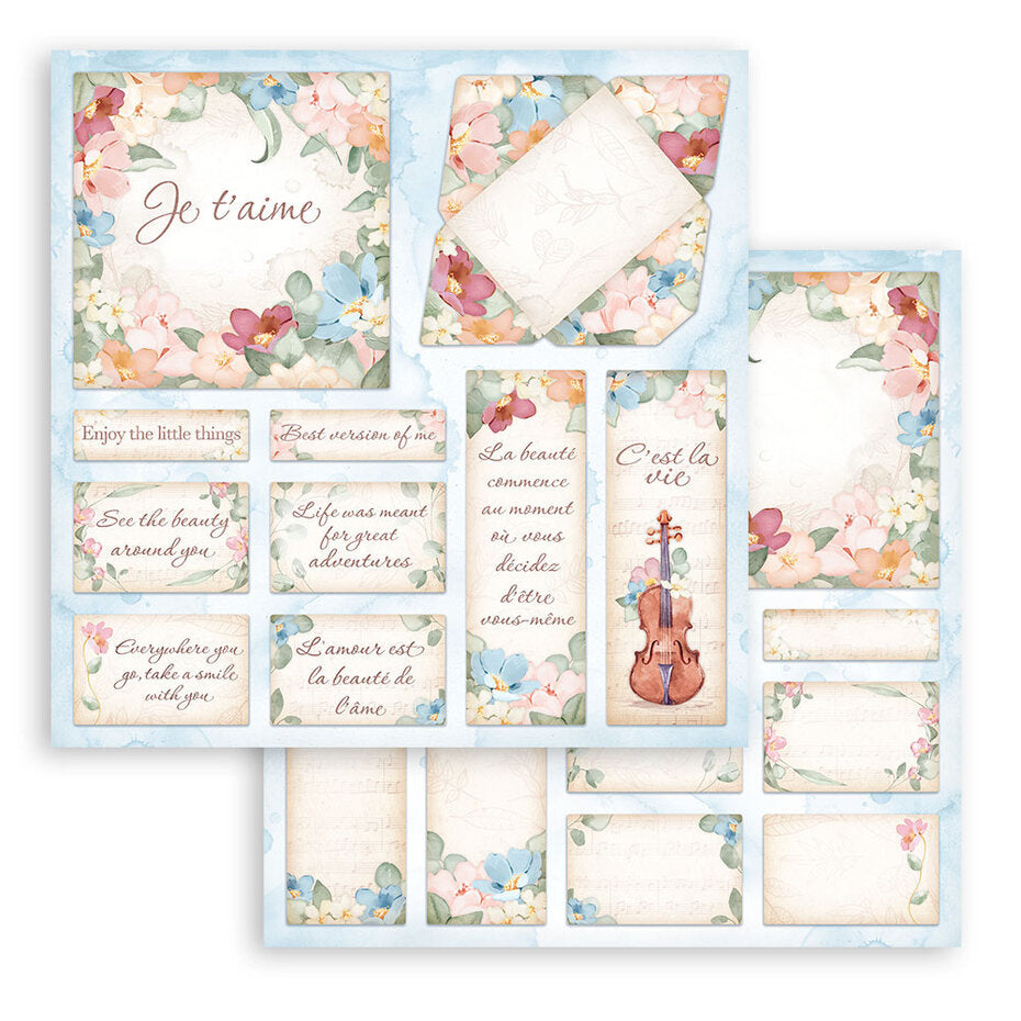 Stamperia Create Happiness Oh lá lá 8x8 Inch Paper Pack (SBBS82)
