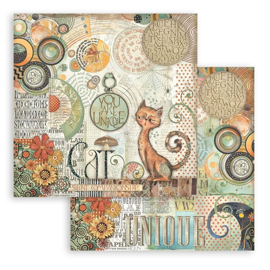 Stamperia Furry Friends 8x8 Inch Paper Pack (SBBS132)