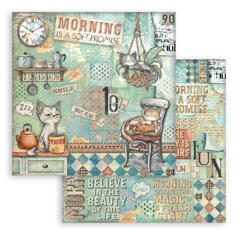 Stamperia Furry Friends 8x8 Inch Paper Pack (SBBS132)