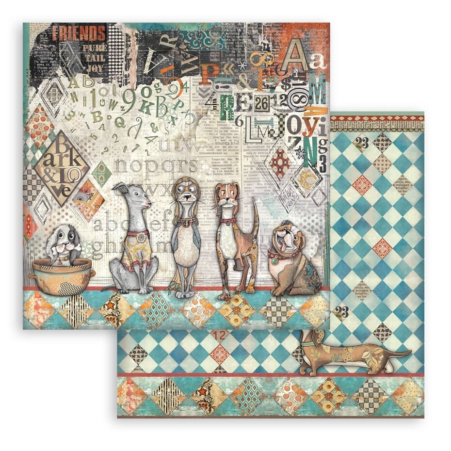 Stamperia Furry Friends 8x8 Inch Paper Pack (SBBS132)
