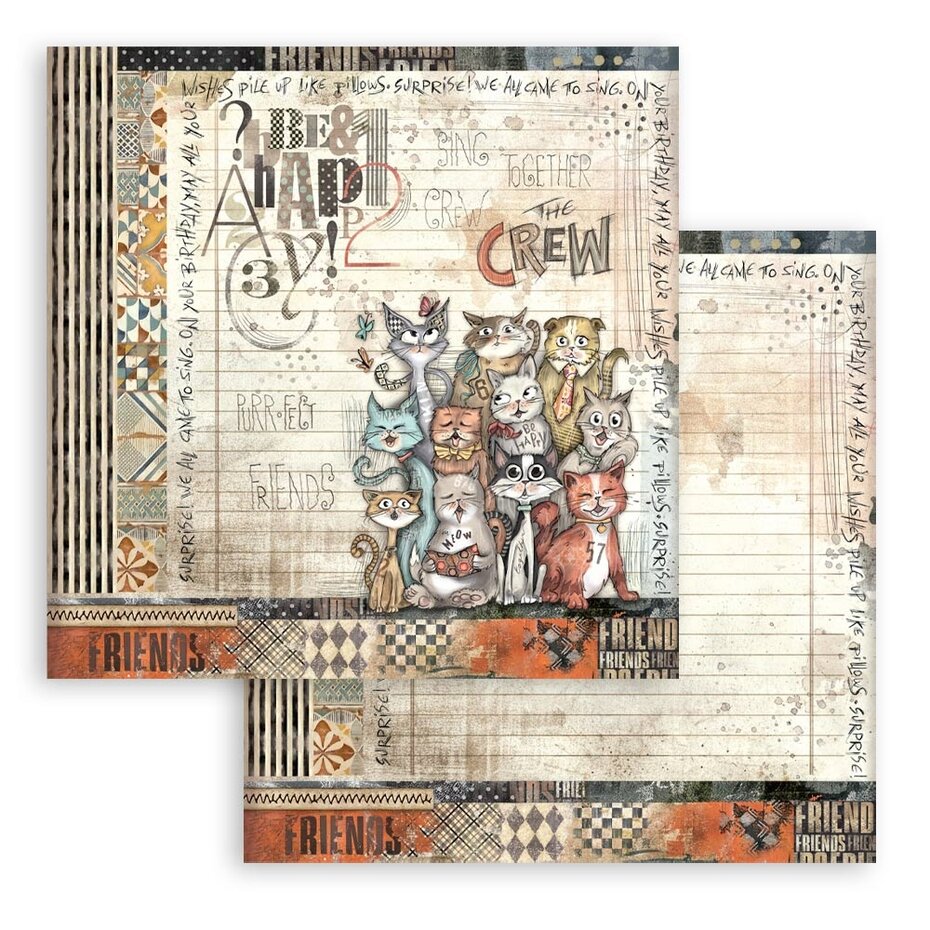 Stamperia Furry Friends 8x8 Inch Paper Pack (SBBS132)