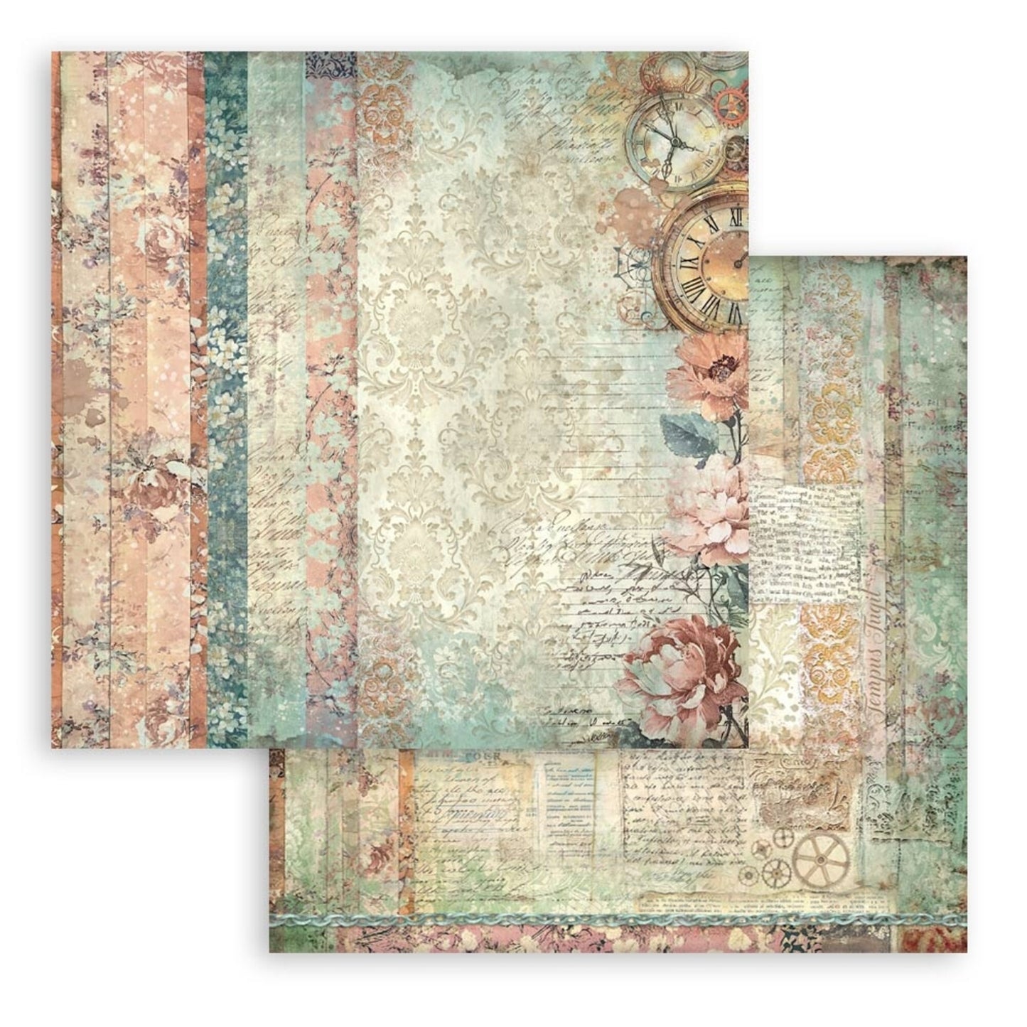 Stamperia Gardens of Time 8x8 Inch Paper Pack Maxi Background Selection by Antonis Tzanidakis (SBBS142)