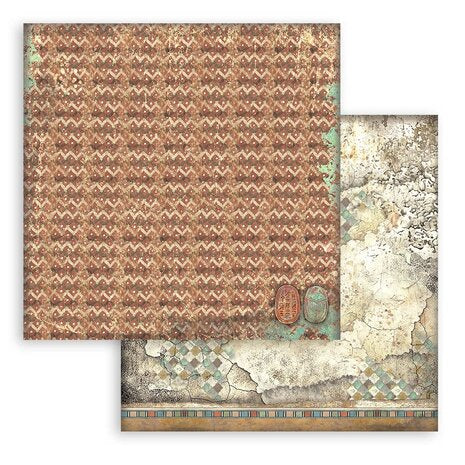Stamperia Land of Pharaohs Backgrounds 8x8 Inch Paper Pack (SBBS106)