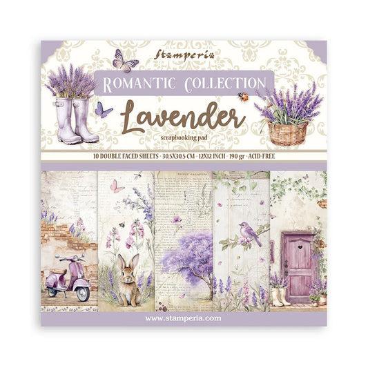Stamperia Lavender 12x12 Inch Paper Pack (SBBL155)