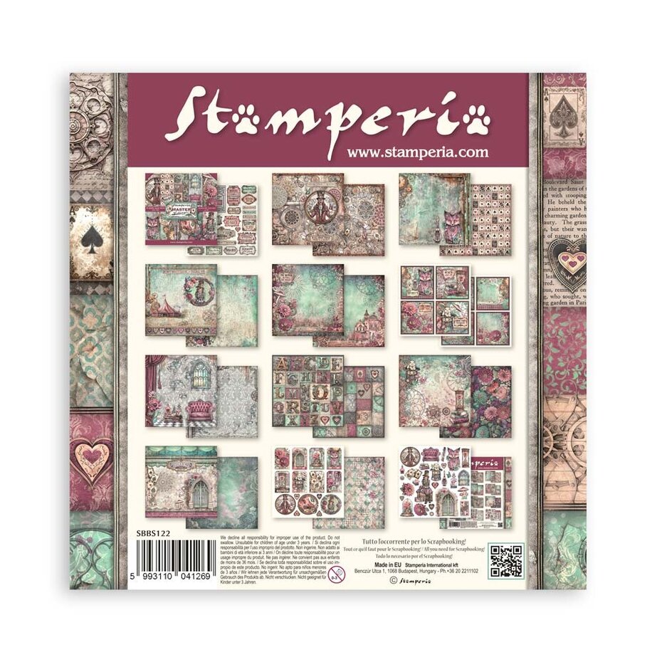 Stamperia Master of Magic 8x8 Inch Paper Pack (SBBS122)