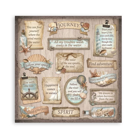 Stamperia Sea Land 8x8 Inch Paper Pack (SBBS101)