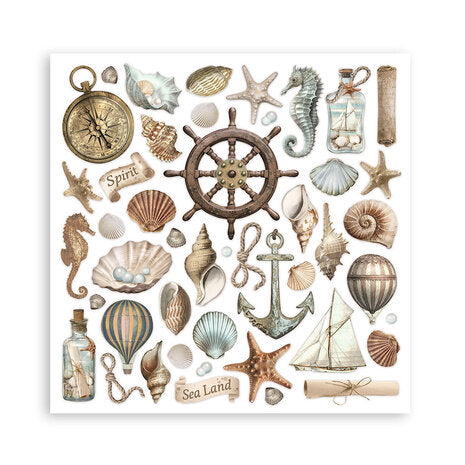 Stamperia Sea Land 8x8 Inch Paper Pack (SBBS101)