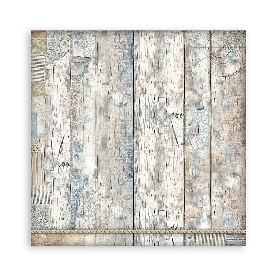Stamperia Silent Sea 8x8 Inch Paper Pack Backgrounds Selection (SBBS126)