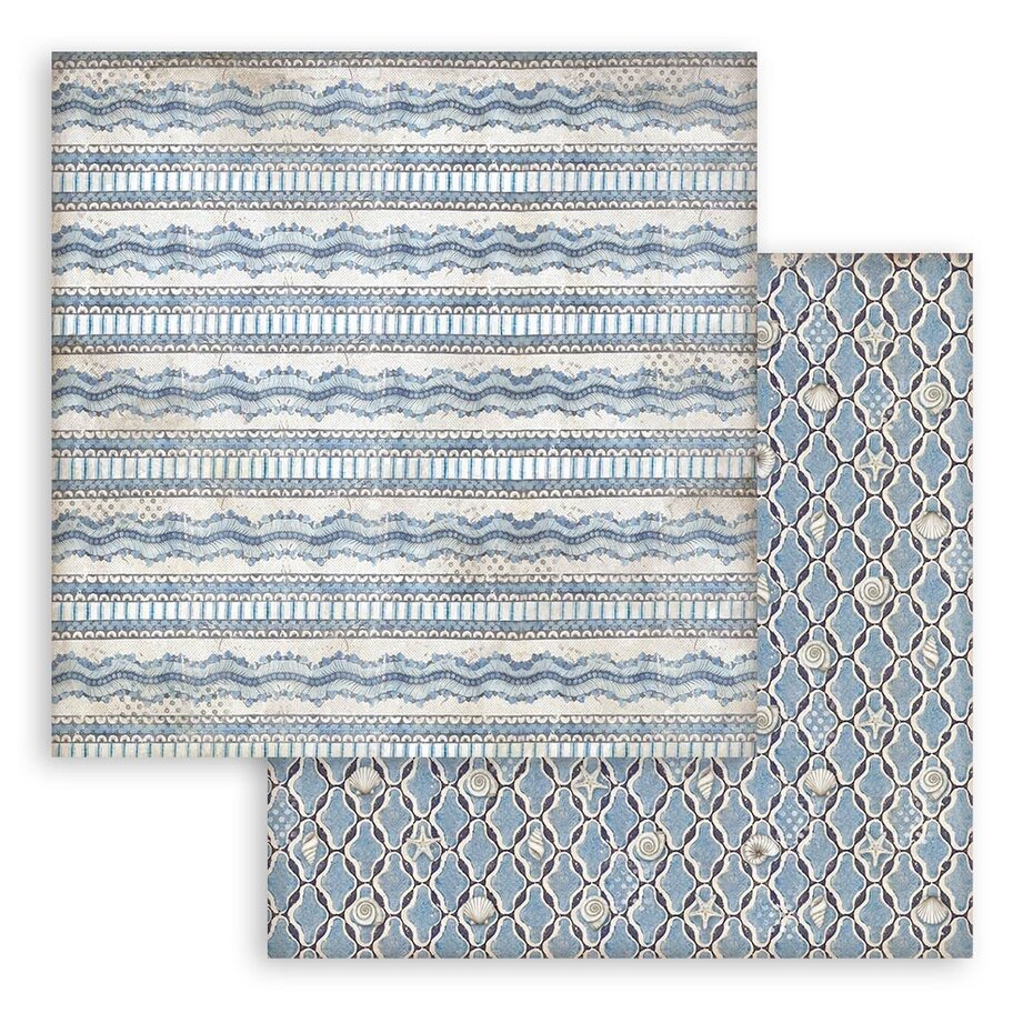 Stamperia Silent Sea 8x8 Inch Paper Pack Backgrounds Selection (SBBS126)