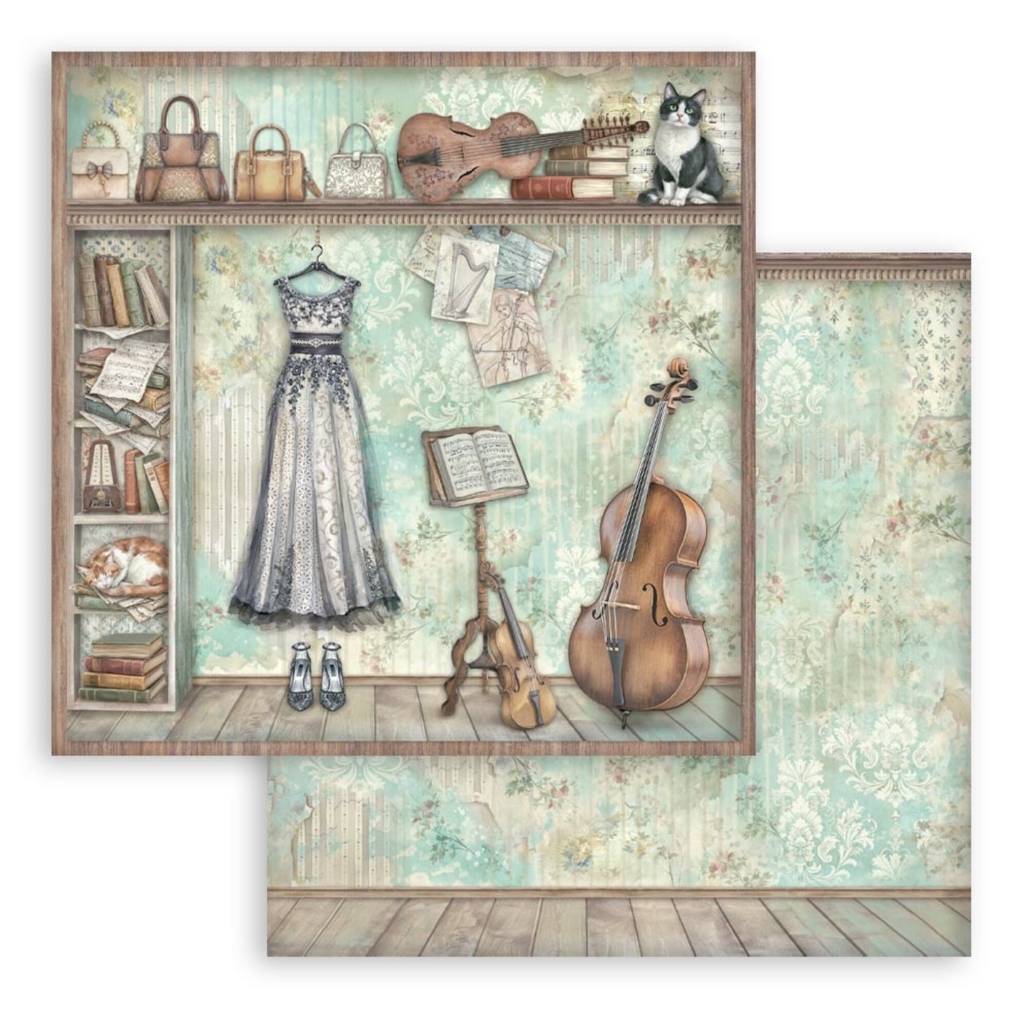 Stamperia Symphony 8x8 Inch Paper Pack by Sara Alcobendas (SBBS144)