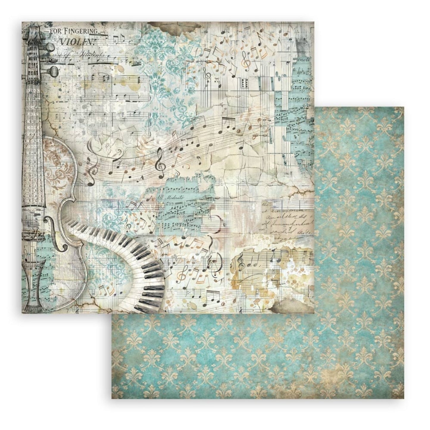 Stamperia Symphony 8x8 Inch Paper Pack Maxi Background Selection by Sara Alcobendas (SBBS145)