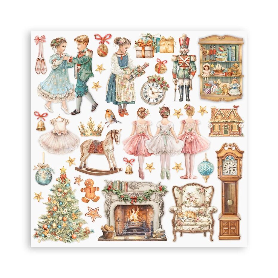 Stamperia The Nutcracker 8x8 Inch Paper Pack (SBBS112)