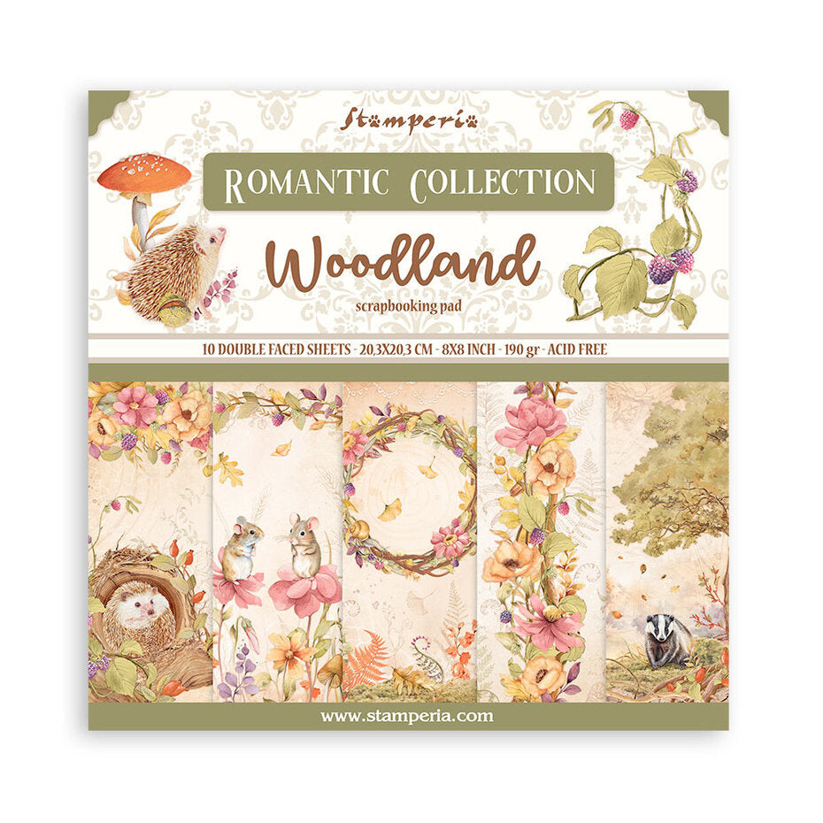 Stamperia Woodland 8x8 Inch Paper Pack (SBBS92)