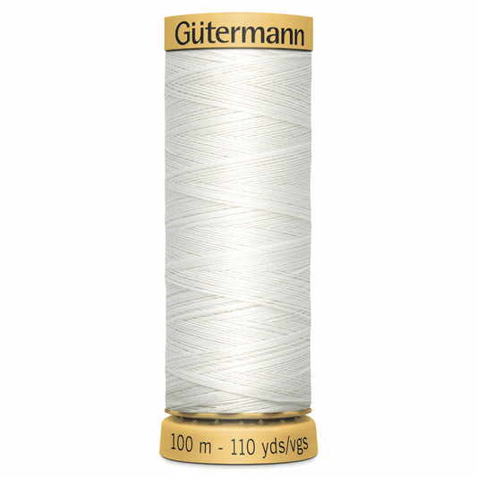 Gutermann Natural Cotton Thread  5709 White 100m