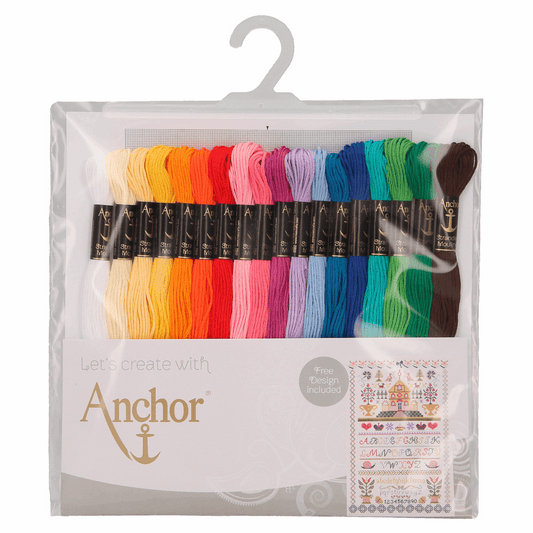 Anchor Stranded Cotton Essential Assortment - 18 Skeins
