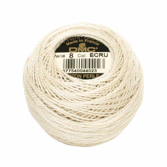 DMC Pearl Cotton Size 8 - 80m Ball - ECRU