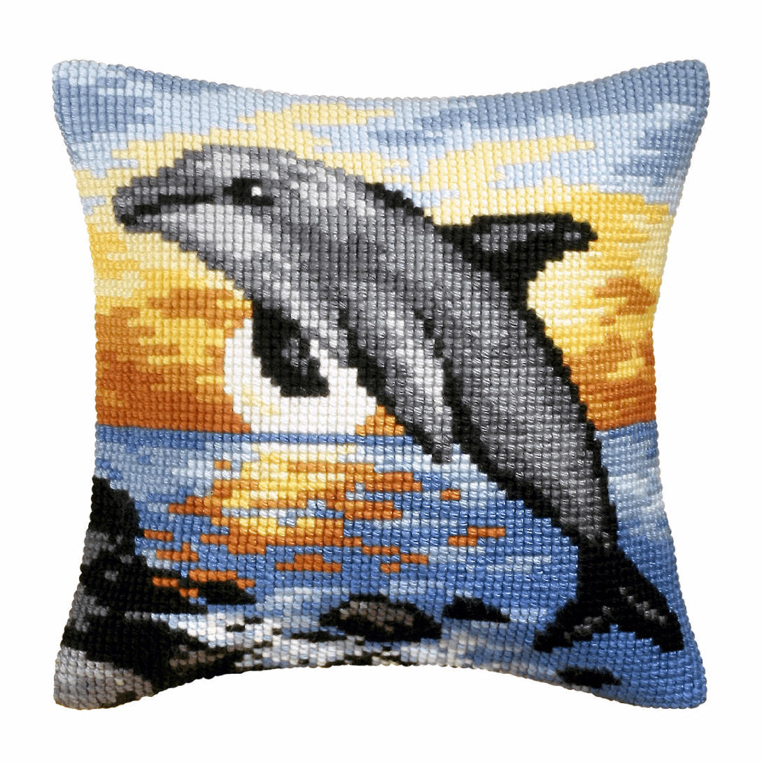 Dolphin - Orchidea Cushion Cross Stitch Kit ORC.9065