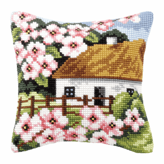 House with Flowers - Orchidea Cushion Cross Stitch Kit ORC.9126 -|