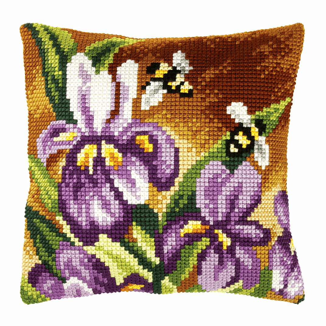 Irises- Orchidea Cushion Cross Stitch Kit ORC.9382